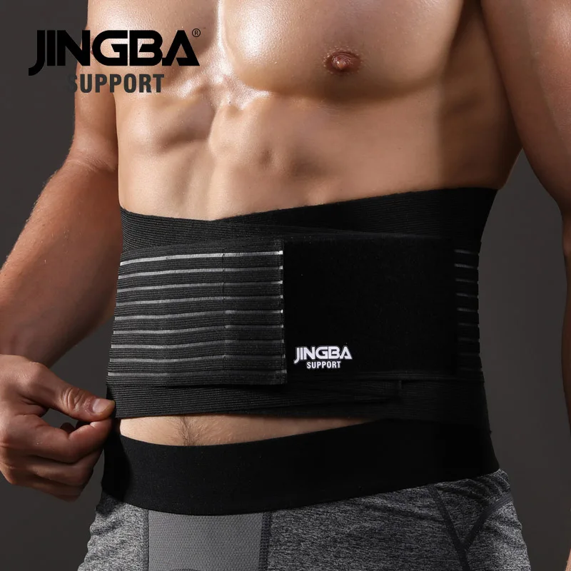 JINGBA-Entrenador de cintura para hombres, traje de Sauna, modelado, cinturón moldeador de cuerpo, Faja delgada para pérdida de peso, corsé de