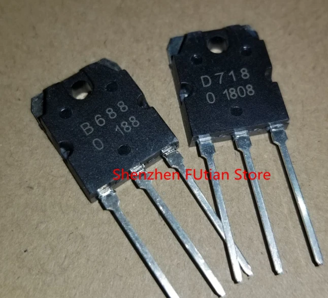 

10pcs/5pair (5PCS 2SD718 + 5PCS 2SB688) D718 B688 TO-3P