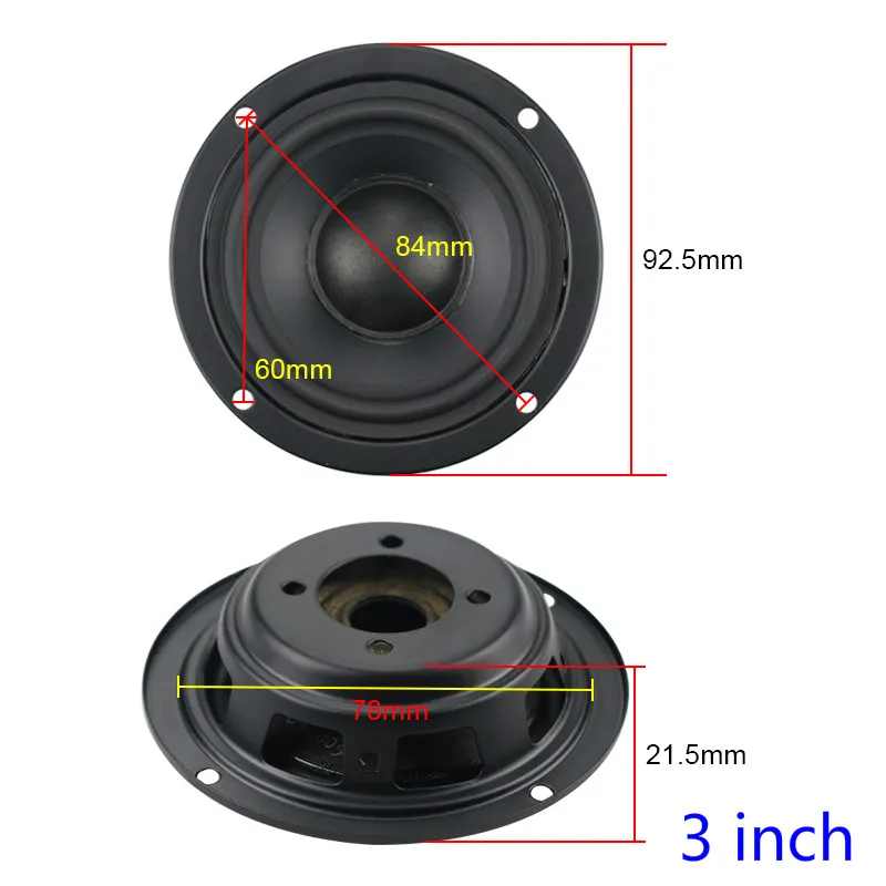 GHXAMP Bass Radiator Passive Speaker Auxiliary Woofer Booster Fake speaker For 3 inch 4 inch 5 inch 6.5inch 8" Speaker 2PCS