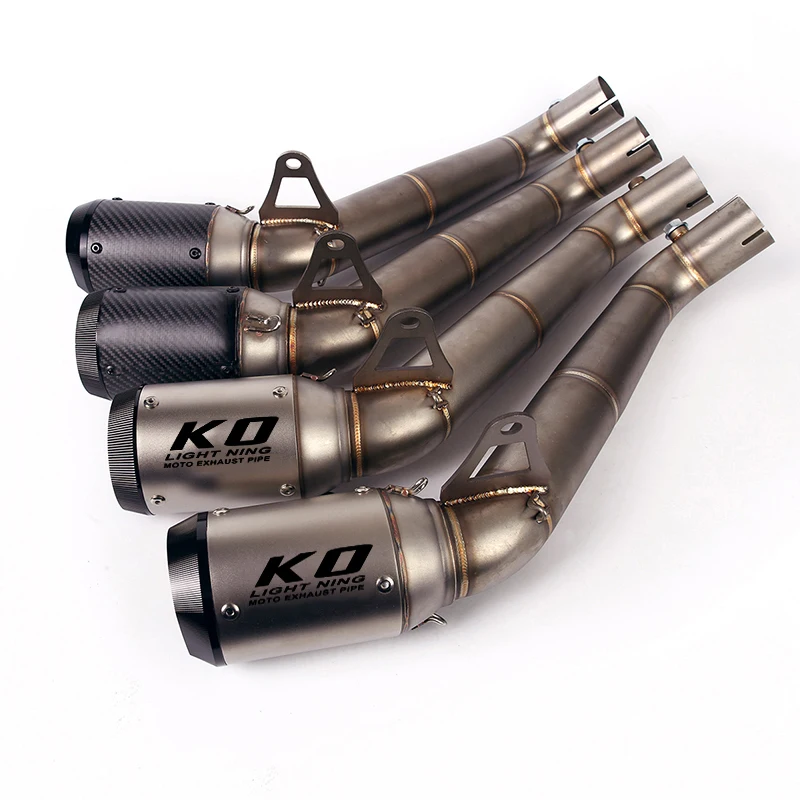 For Honda CBR1000RR 2008-2016 Motorcycle 60mm Middle Pipe Slip On Rear Mufflers Removable DB Killer Escape Reserve Catalyst