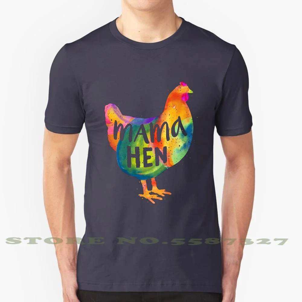 Chicken Love / Colorful Farm Chicken / Mama Hen ( Mother , Mom , Mum , Mother'S Day ) 100% Cotton T-Shirt I Love Chickens