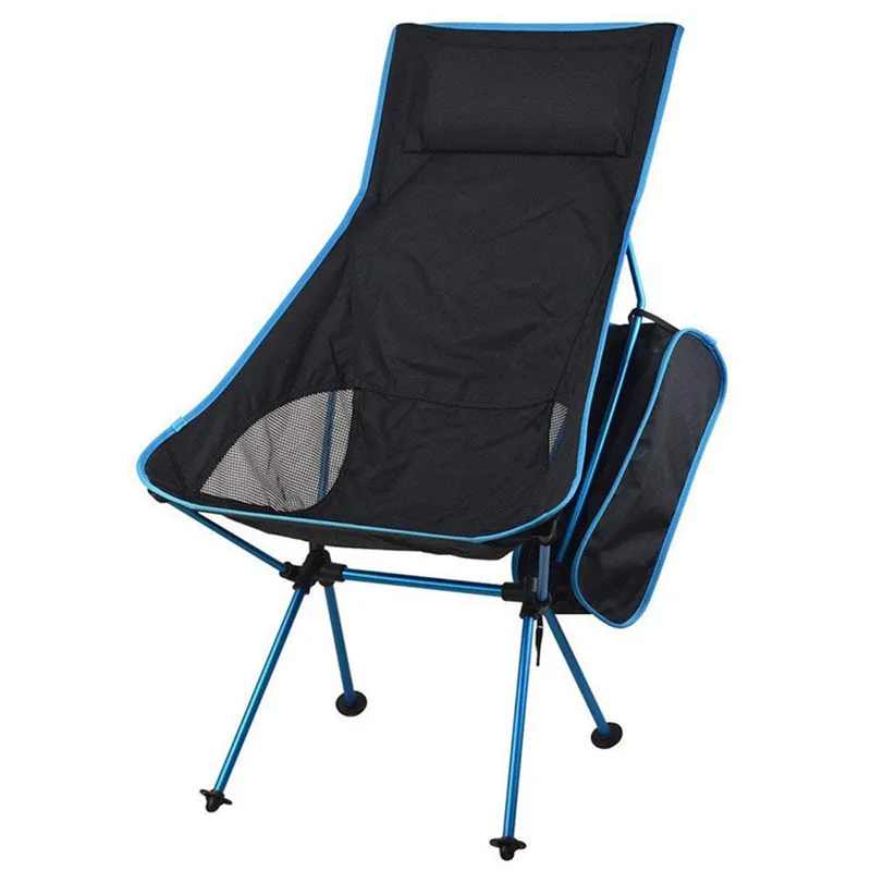 Outdoor Portable Camping Folding Chair Long Backrest Beach Fishing Chair