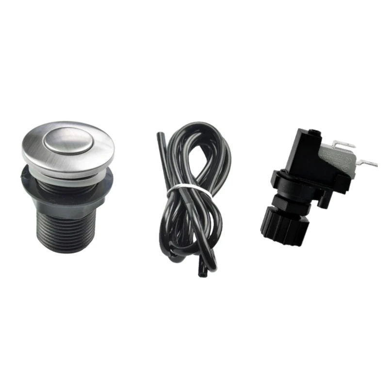 On/Off Push Air Button Switch for Bath Spa Jet Tub Disposal Tubing Pneumatic Air Pressure Switch Knob Kit Home Tools J6PE