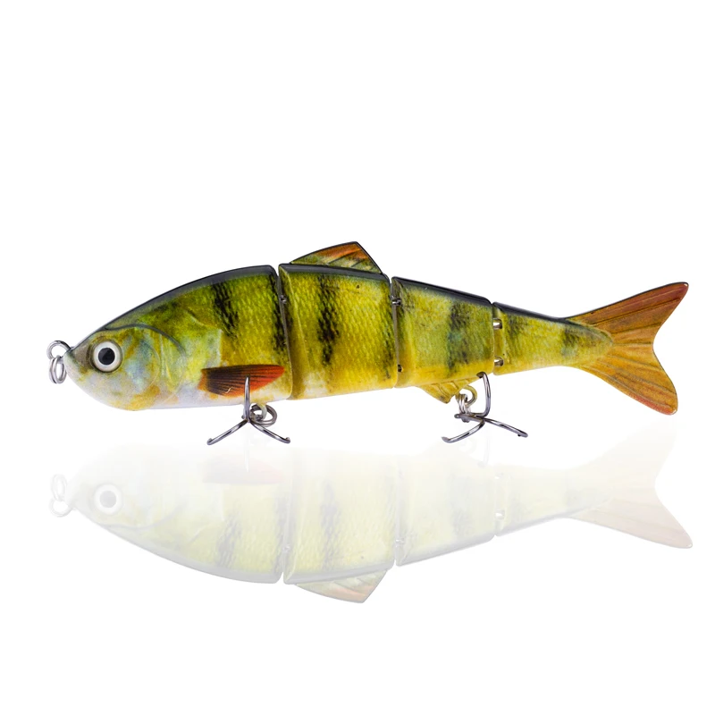 Frei kombinierbares Set 125mm/17g Mehrteilige Schwimmköder 4-Segment-Wobbler Angelköder-Set Crankbait-Köder Harter Kunstköder