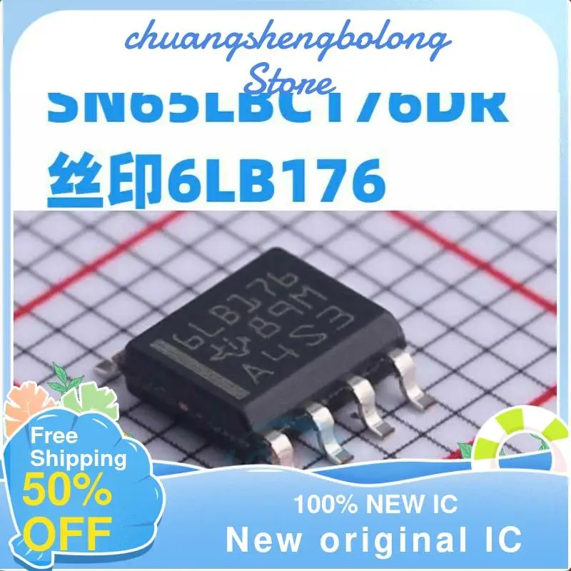 10 piezas 6LB176 SN65LBC176DR SOP-8, nuevo IC original