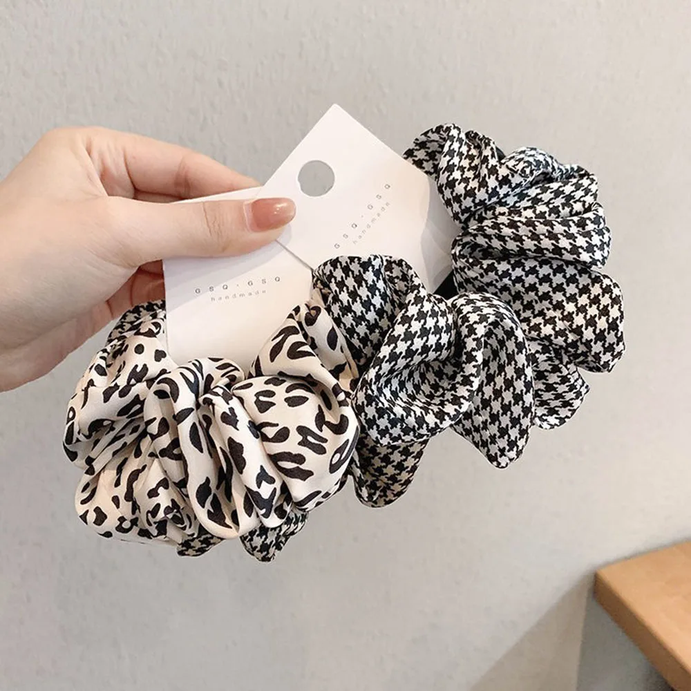 1Pcs Leopard Women Hair Accessories Ladies Hair Tie Lady Scrunchies Ponytail Hair Female Girl Holder Rope