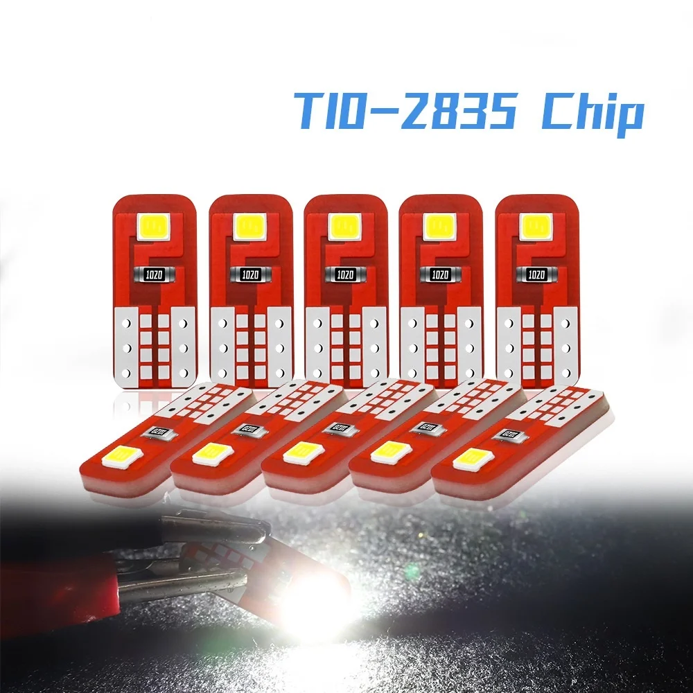 50pcs t10 2835 2smd canbus led t10 Small lights T10 reading light License Plate Light Semaphore The width light