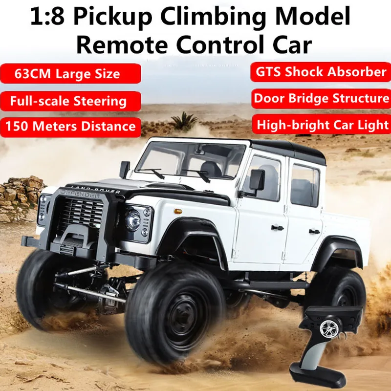 

1:8 GTS амортизатор автомобиль с дистанционным управлением 150 м 63 см дверной мост конструкция металлический балка Электрический радиоуправляемый пикап автомобиль с Lignt