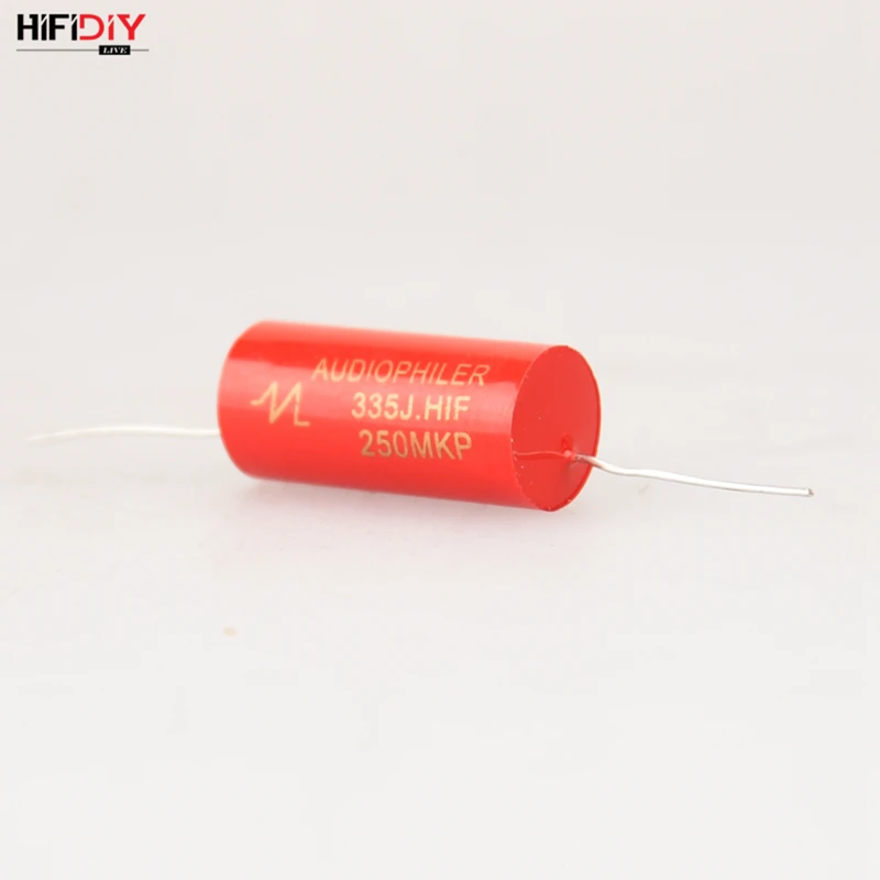 Hifidiy live-capacitor vermelho mkp, "5.6uf 8.2uf 10uf 12uf 15uf 18uf 22uf, divisor de frequência não polar,