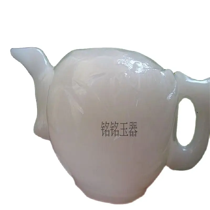 Chinese Kung Fu Tea Tea With Natural White Jade Teapot And Tea Cup A Set