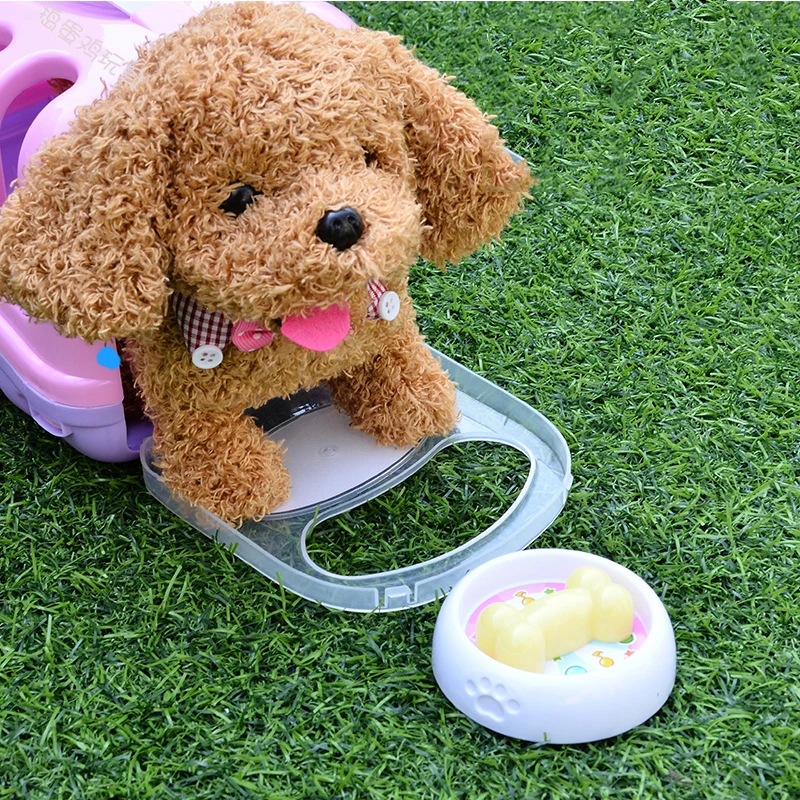 Nora Toy Electric Puppy Will Wag Its Tail When Walking Simulate Children's Plush Toy Teddy Sog Child's Birthday Gift