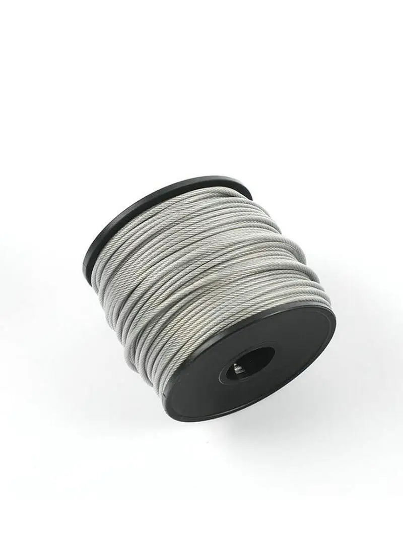 20 Meters Wear-proof Transparent NYLON Coating Stainless Steel 304 7X7 Wire Rope Cable 2MM and 4MM Diameter