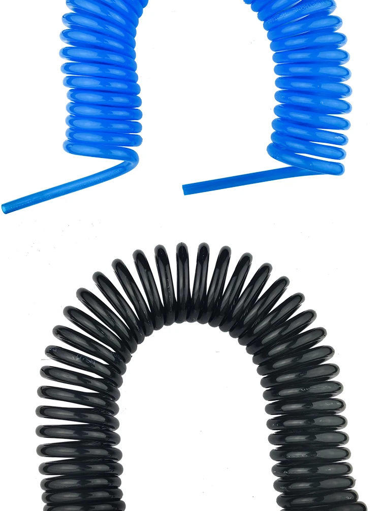 PU6*4 PU8*5 PU10*6.5 PU12*8 Luftkompressorschlauch mit Schnellkupplungen, pneumatische Schlauchteile, 6M 9M 12M 15M Federrohr – Detail 4