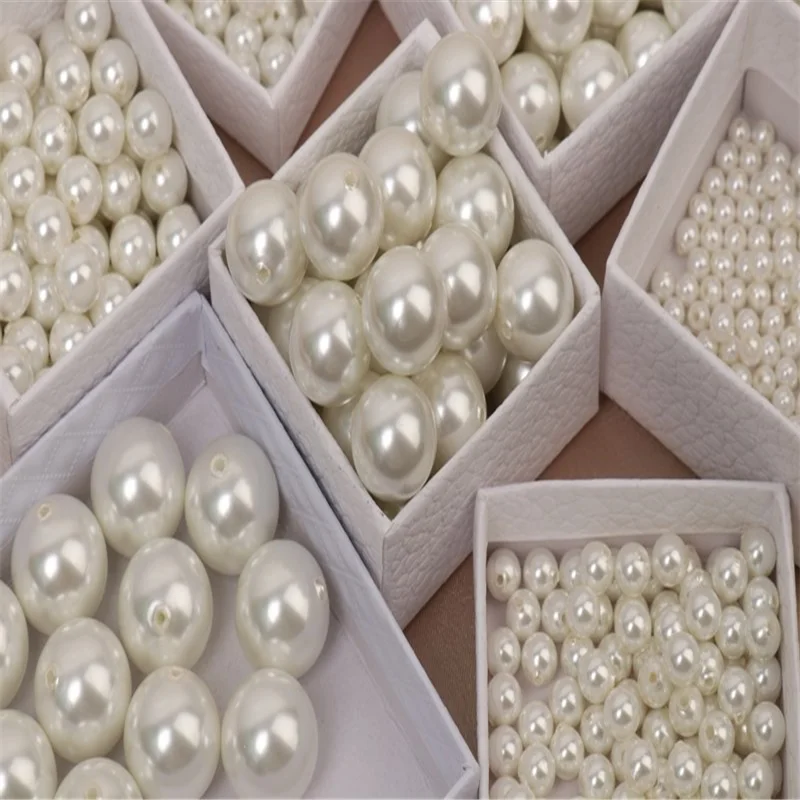 

Wholesale 3A Shell Pearls 6mm 8mm 10mm 20mm Natural White Black Shell Pearl Beads Prefect Round Loose Pearls for Earrings DIY