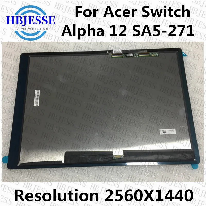 

Test well Original New lcd display assembly for ACER SA5-271 Switch Alpha 12 Touch display N16P3 2560X1440