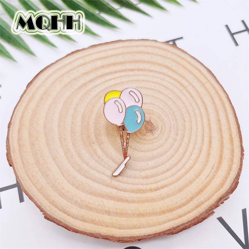 Cartoon Sweet Colorful Balloons Enamel Pins Dream Balloons Alloy Brooches Cute Badges Clothes Accessories Women Jewelry Gifts