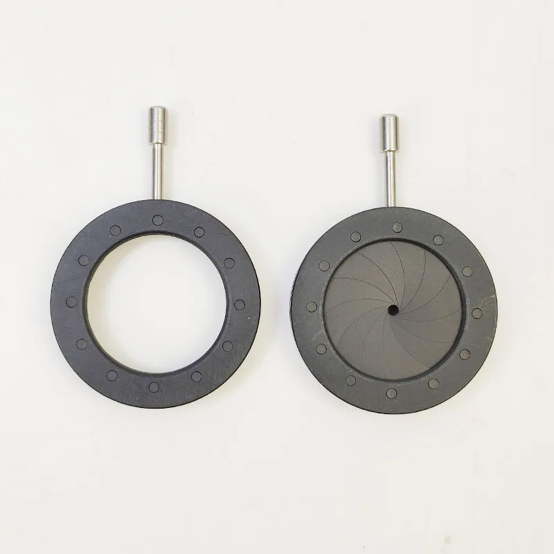 Condensador Ótico da Abertura do Diafragma da Íris do Zumbido das Lâminas do Diâmetro 120 mm 12 para o Adaptador do Microscópio da Câmera Digital