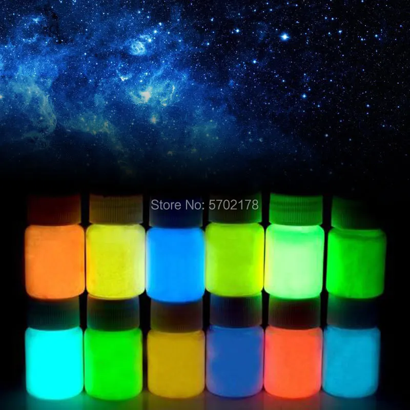 Fluorescent water-based luminous paint art pigment body painting waterproof Glow in Dark Powder Dust Night Coating DIY Paint