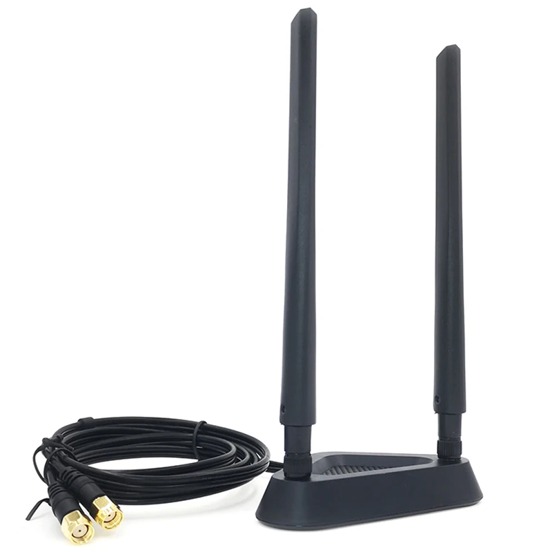 Hot 2.4G/5G Dual Frequency Extension Cable Antenna Wifi Router Wireless Network Card 8Db Sma Antenna Magnetic Suction Base