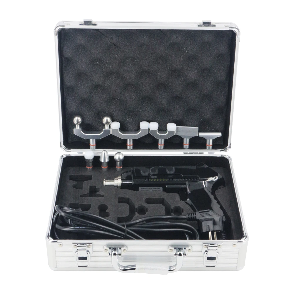 Electric Chiropractic Massage Gun 1500N Chiropractic Adjusting Tool 8Heads For Spine Correction Strength Adjustable Massager New