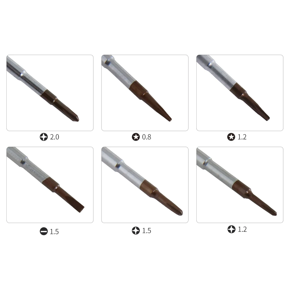 Destornillador de precisión P2 P5 Pentalobe PH00 PH000 1,2mm Phillips 1,5mm ranurado para Macbook Air/Pro, herramientas de reparación de teléfonos móviles, 1 unidad