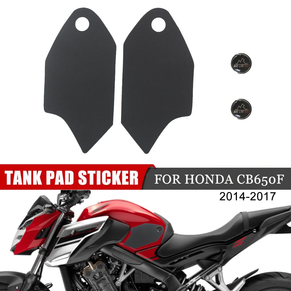 Motocicleta anti deslizamento almofada do tanque adesivo de gás aperto no joelho tração protetor lateral para honda cb650f cb 650f cb650 f 2014 2015 2016 2017