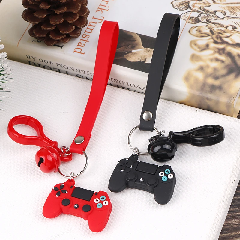 PVC Cartoon Video Game Controller Keyring Key Chains Boyfriend Joystick Handle Gamepad Keychain Perfect Gift For Men Trinket