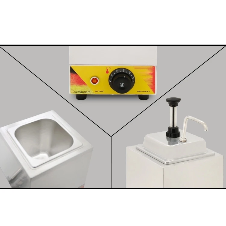 Dispensador de alimentos elétrico comercial para queijo e molho, máquina de enchimento de molho de soja e compotas quentes