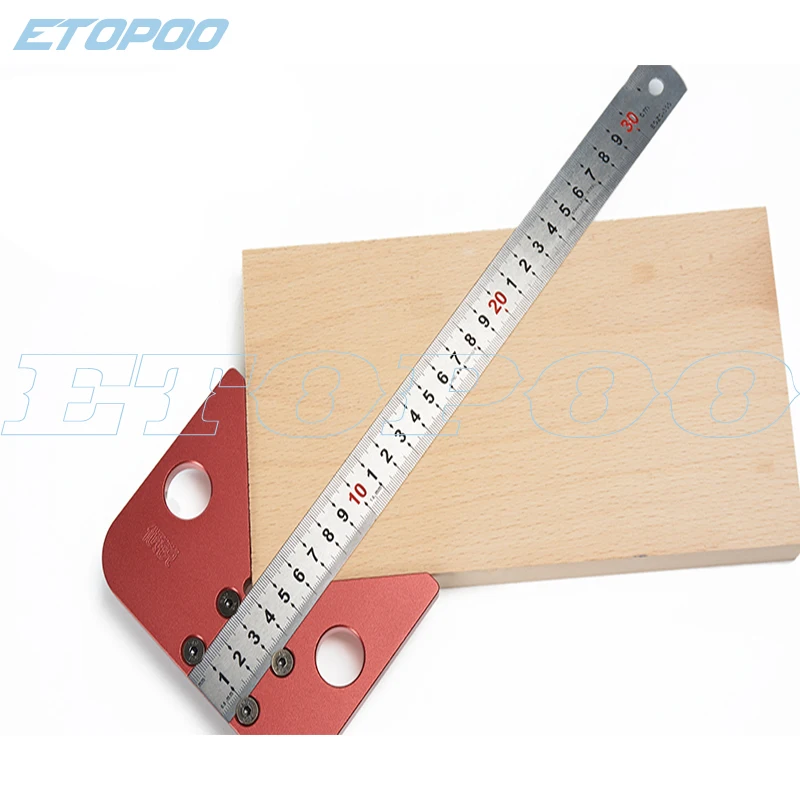 Aluminum Alloy Square Center Scribe  Center Finder Center Scribe Line Gauge Woodworking Center Measuring Tool with mark ruler