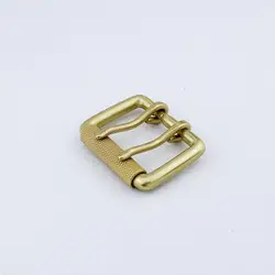 DIY Leather Craft Hardware 38MM Double Pins Buckle For Men BOR Finish Brass Belt Roller Buckle Belt Buckle Accessories