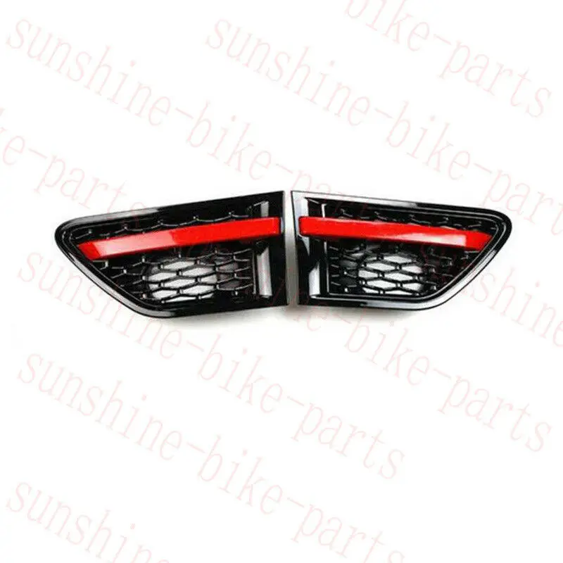 For Land Rover Range Rover Sport 2010 2011 2012 2013 Black&Red Side Vent Grille Cover L&R 2pcs