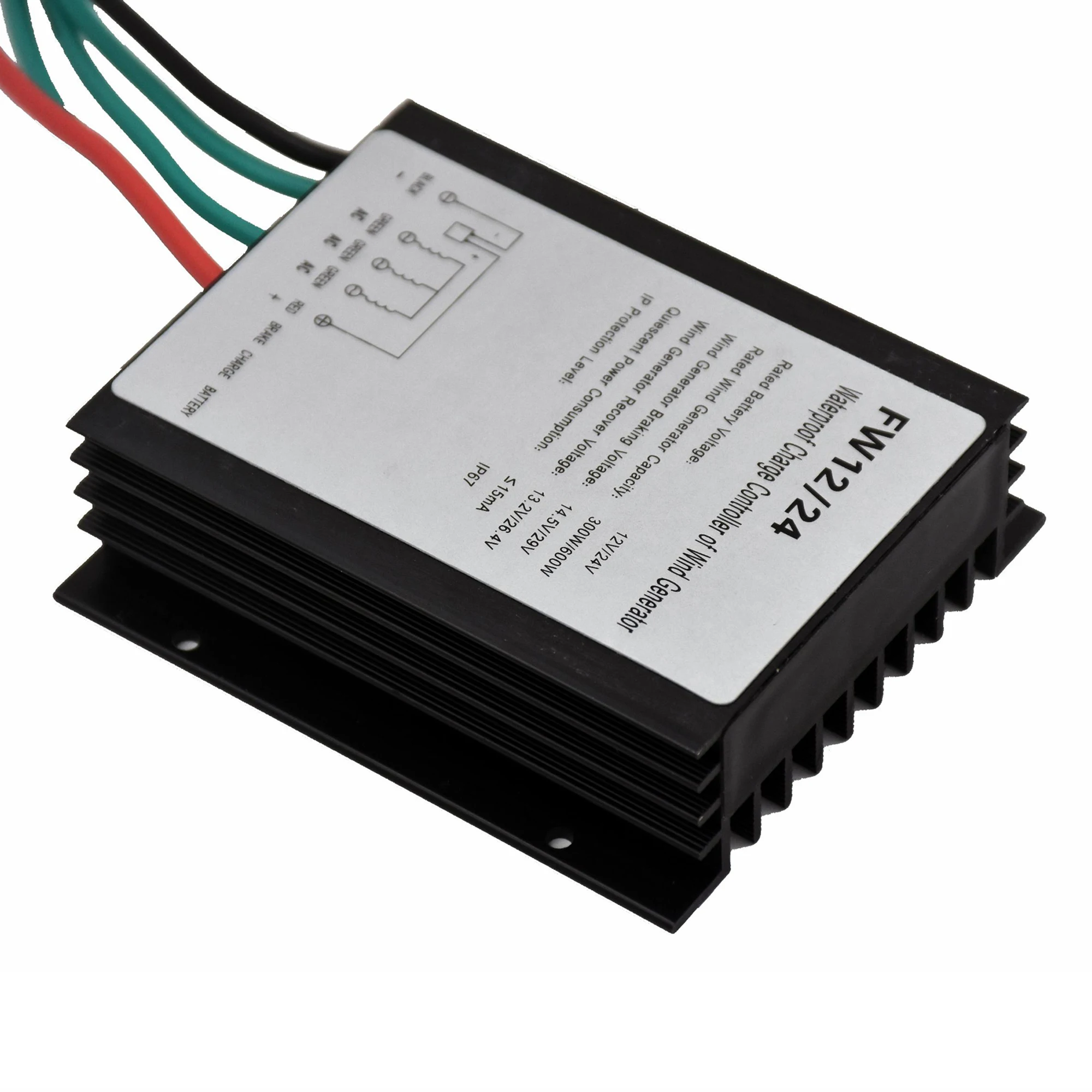 300W/600W 12V/24V PWM Auto Brake Wind Charger Controller Regulator For Residential Wind Turbine Home Use