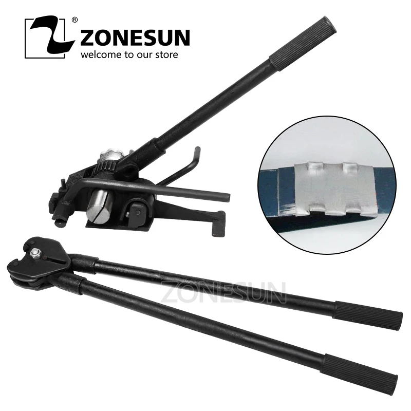 

ZONESUN HM-93 Guaranteed New General Manual Steel band Strapping Tool steel strapping tensioner and sealer for steel strap 19mm