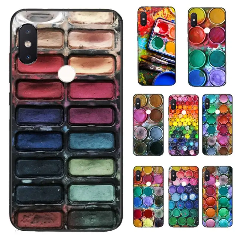 Watercolors Set Paint Palette Painting Box Phone Cover for Xiaomi Redmi 5 5Plus 6 6A 4X 7 7A 8 8A 9 Note 5 5A 6 7 8 8Pro 8T 9