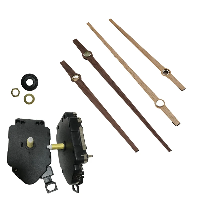 

10sets Professional Pendulum Clock Movement with Wooden Hands 22mm Shaft Accessories асовой механизм Clockwork Parts Repair Kits