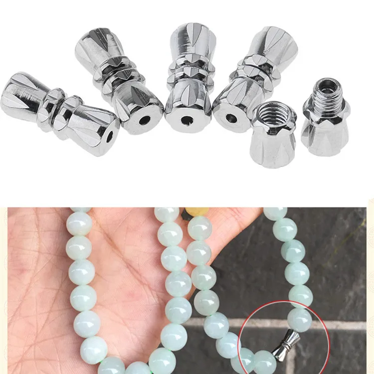 10Pcs Dull Silver Screw Clasp Barrel Screw Clasps For Bracelet Necklace Jewelry Making Findings Hole 1mm HK111