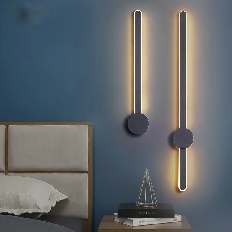 

Modern Led Living Room Wall Lamps Fixture Luminaire Bedroom Decoration Line Decoration Simple Lighting Aisel Corridor Light