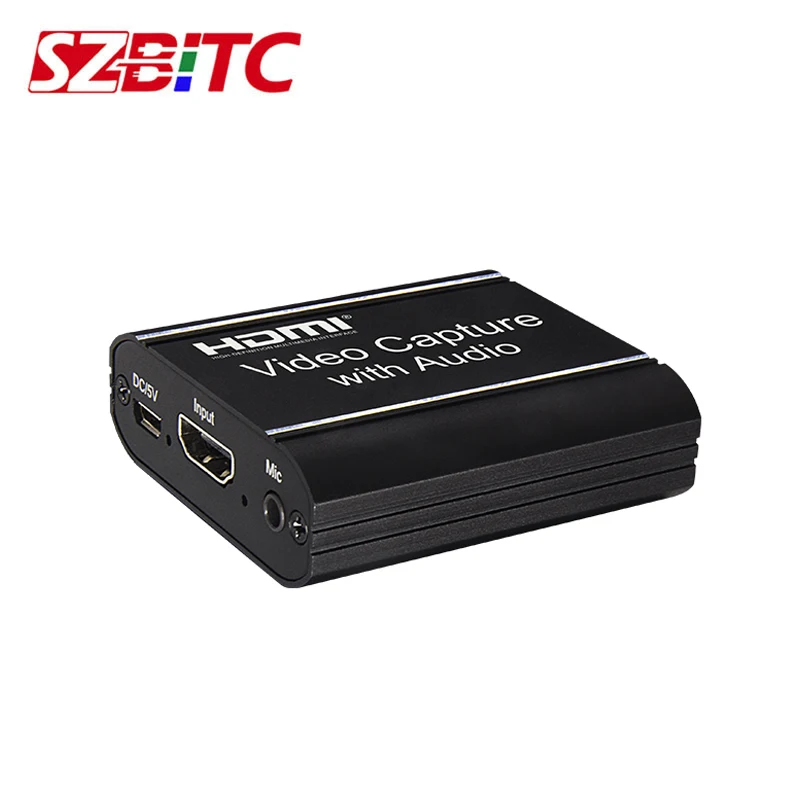 SZBITC Captura HDMI Captura De Vídeo 4k HDMI para USB2.0 Grabber Video Record Box para PS4 Jogo DVD Filmadora HD Camera Recording