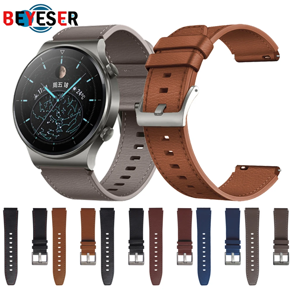 

Leather Strap For Huawei Watch GT4/GT3 46MM Wristband Watchband For Huawei watch 4/4pro Bracelet Replaceable correa accessories