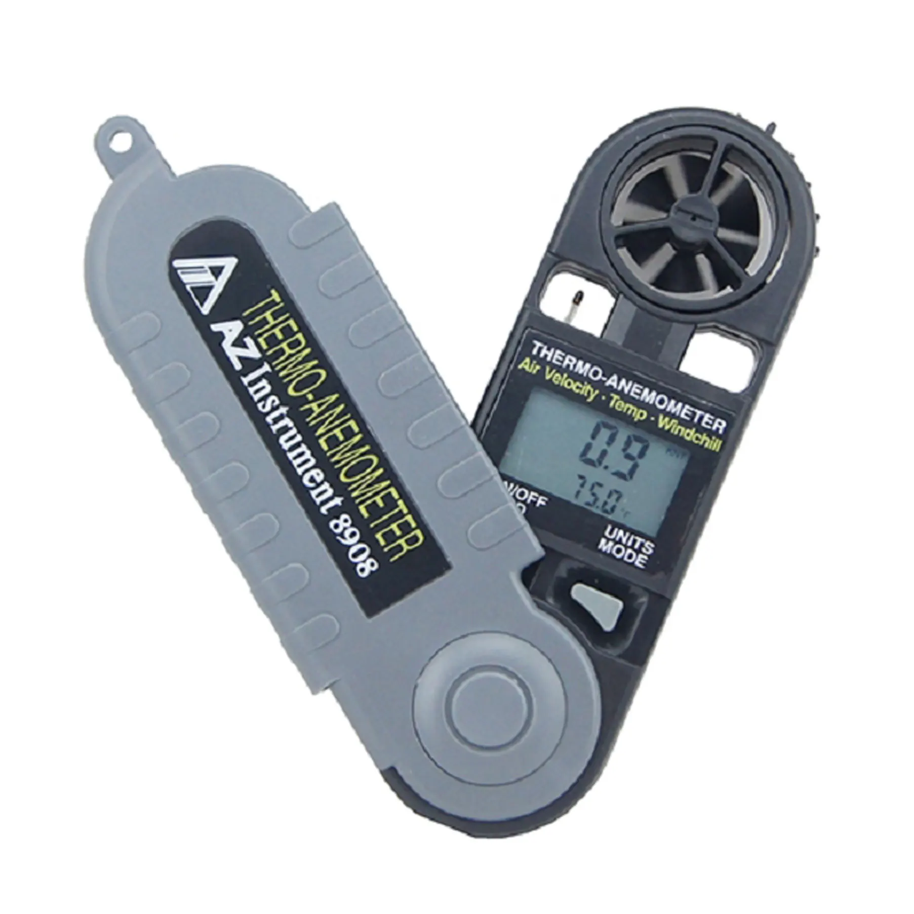 AZ8908 Pocket Temperature Anemometer Anemometer Temperature Tester Air Flow Meter Wind Chill Anemometer Windchill Temperature