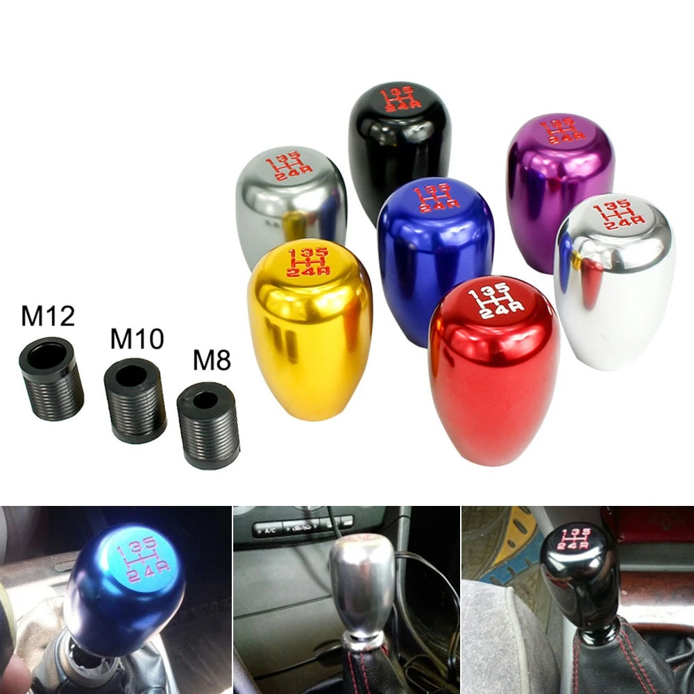 

Universal Car 5 Speed Aluminum Manual Gear Shift Knob Stick Gearstick Shift Shifter Lever Knobs Fit For Honda Toyota Nissan