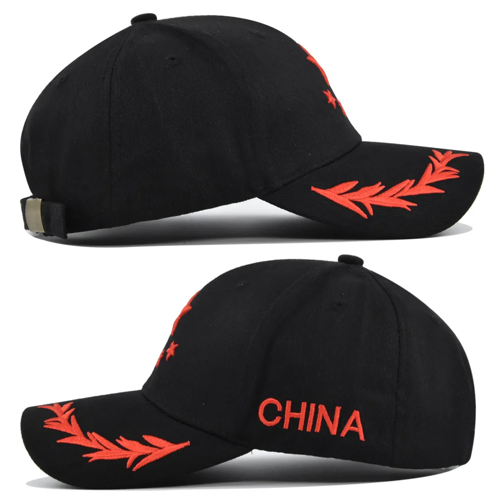 Baseball Cap Snapback Hat China flag Letters embroidery Pentagram Sun hat Spring Autumn baseball cap Hip Hop Fitted Cap