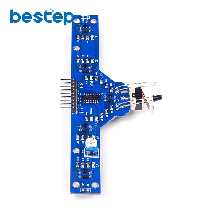 5 Channel Tracing Sensor Module IR Infrared Detector Tracking Line Obstacle Avoidance Sensor Module For Smart Car Robot