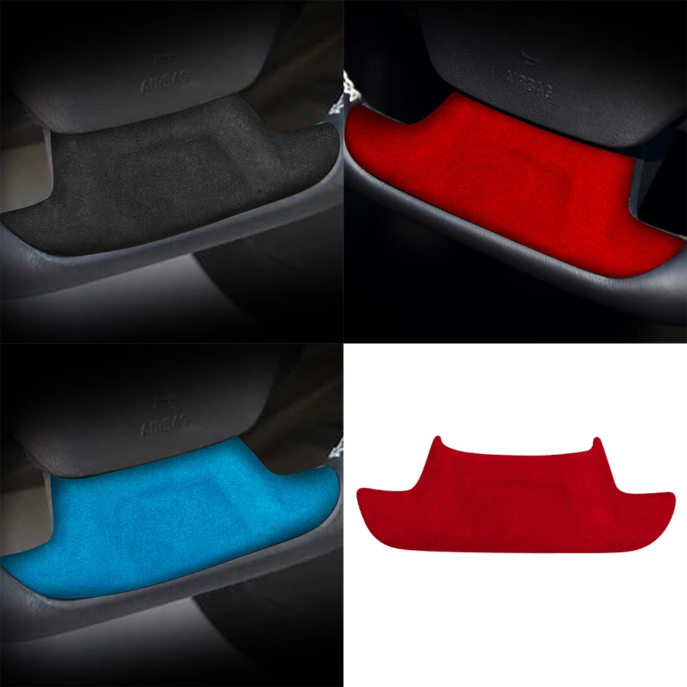 

Steering Wheel Decoration Trim for Chevrolet Camaro 2016 2017 2018 2019 2020 Car Interior Accessories ABS Suede Red Black