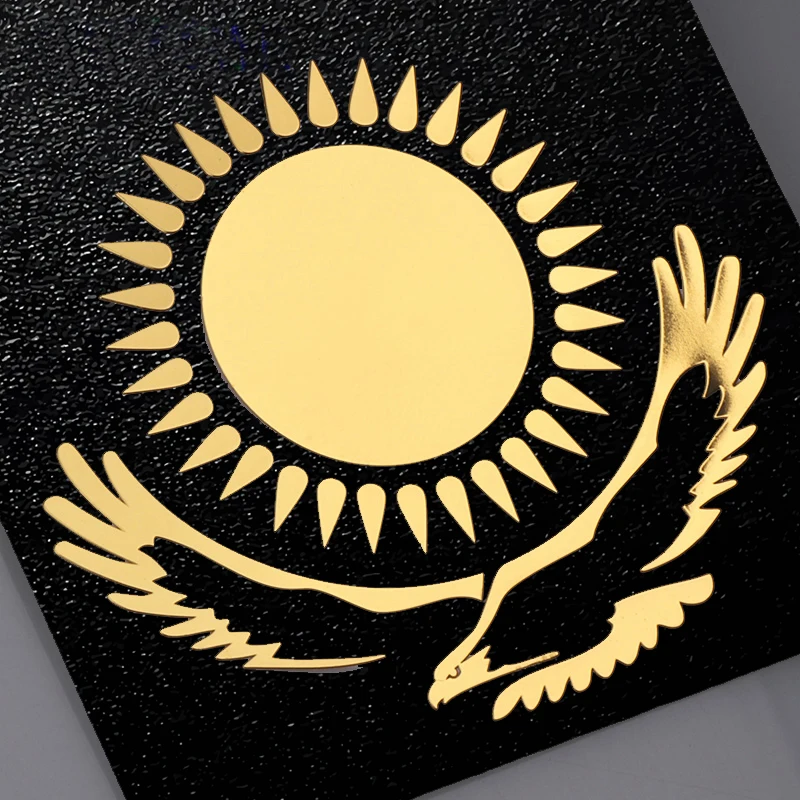 

Car 3D Kazakhstan Sun Eagle Badge Nickel Metal Sticker for Motorcycle Mobile Phone Laptop Decoration Decal For BMW AUDI KIA SEAT