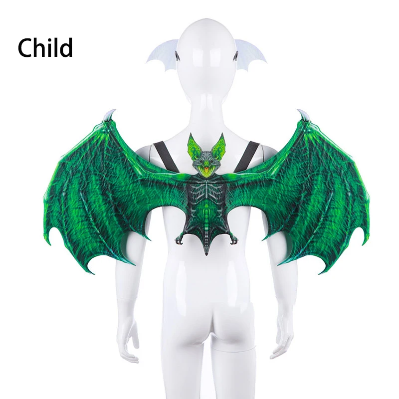 Vestito da decorazione per feste di carnevale puntelli per travestimento adulto e bambino pipistrello da vampiro Costume Cosplay Anime Devil Halloween Wings Mask Suit