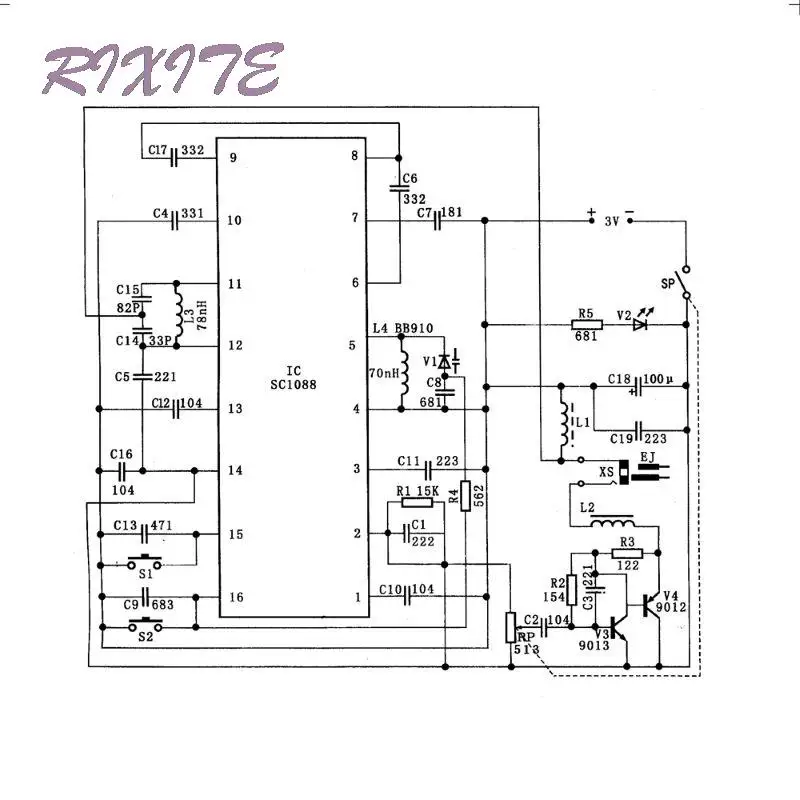 FM Micro SMD Radio DIY Kits FM Frequency Modulation Radio Electronic Production Training Suite HX3208