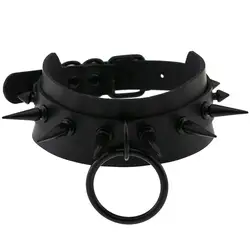 Black Choker Spiked Necklace For Women Cosplay Collar Girls Party Club Chockers Gothic Jewelry Emo Accessories