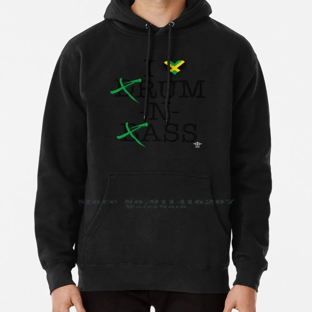 Drum-N-Bass Jamaica Hoodie Sweater 6xl Cotton Fete Drum Bass Heart Like Yardie Jamaican Soca Dancehall Reggae Bacchanalist