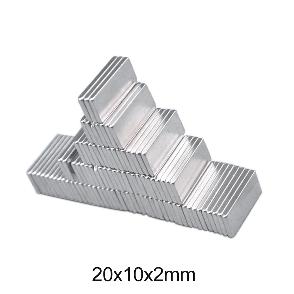 10~150pcs 20x10x2 mm Rare Earth Magnet 20mmX10mm Block Rectangular Magnets 20x10x2mm Permanent Neodymium Magnet 20*10*2 mm